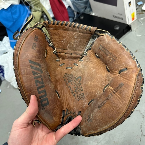 Mizuno Max Flex Prospect Series Catcher Mitt Baseball Glove Brown - Picture 2 of 4